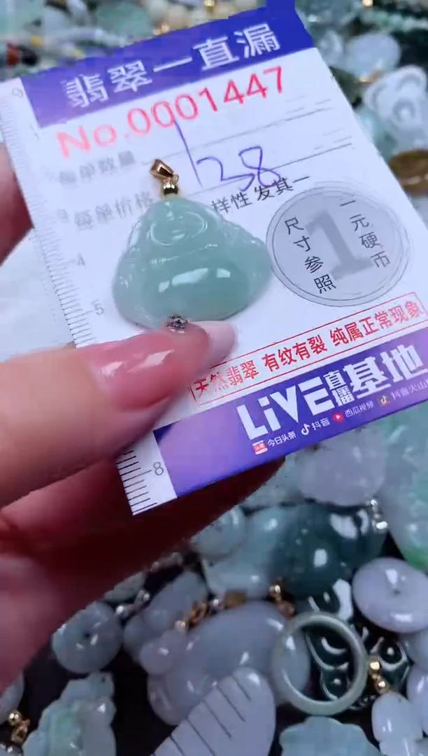翡翠未镶嵌吊坠(不含链)1447