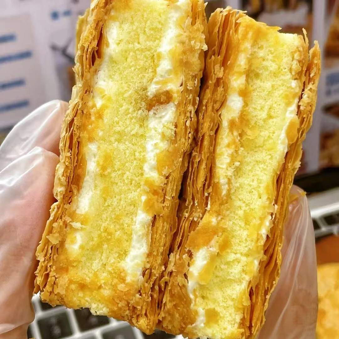 手工拿破伦/酥皮千层蛋糕奶油夹心/美味休闲零食