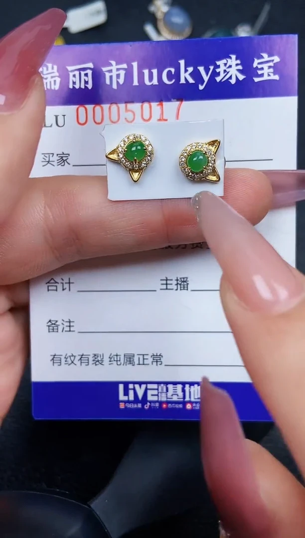 翡翠银S925镶嵌颈饰5017