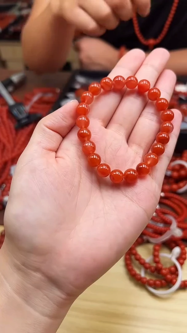 未镶嵌珠串南红玛瑙C09云南保山8mm+