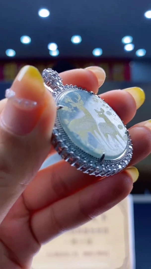 翡翠未镶嵌颈饰********3