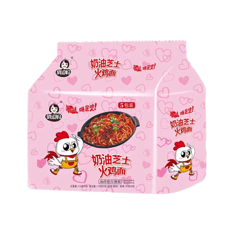 俏逗妈奶油芝士火鸡面116gx5包