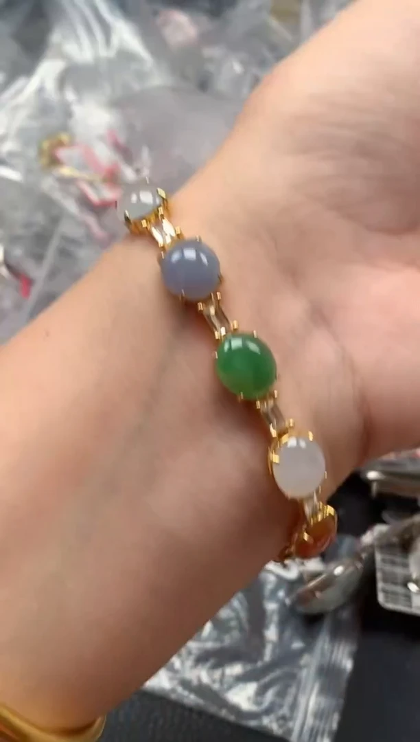 银S925镶嵌戒指翡翠天然A货缅甸翡翠