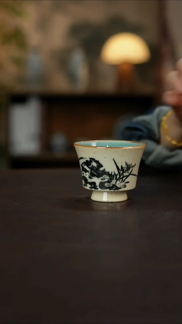 杯景德镇陶瓷杯碗柴烧多人