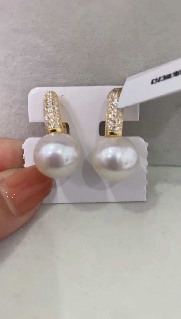 【闪购商品】淡水珍珠LL银S925镶嵌珍珠耳扣@@c1269