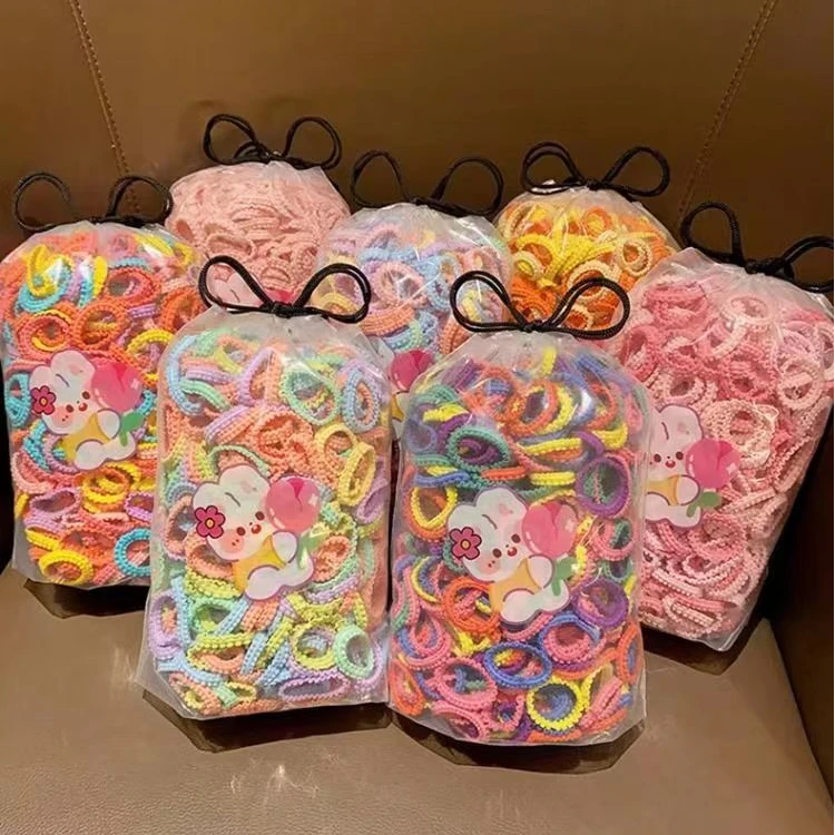 工厂直发宝宝发圈彩色小皮筋高弹力不伤发小皮筋可爱女爆款洋气M