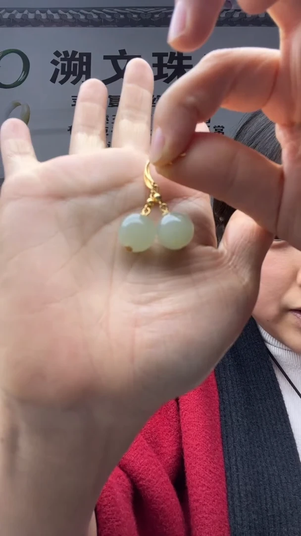 银S925镶嵌和田玉耳饰多样性发货拍一发一