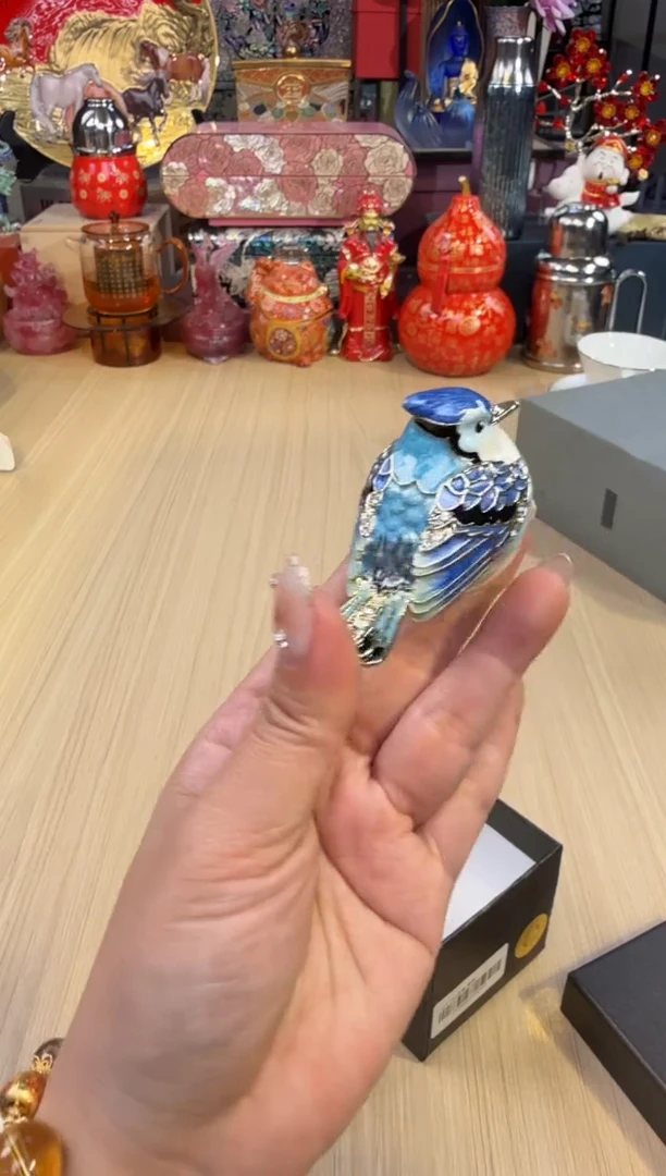 134七宝蓝色小麻雀