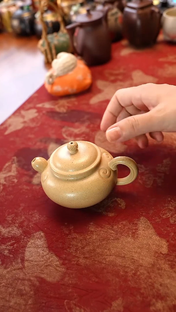 茶杯紫砂宜兴紫砂 本绿 如意