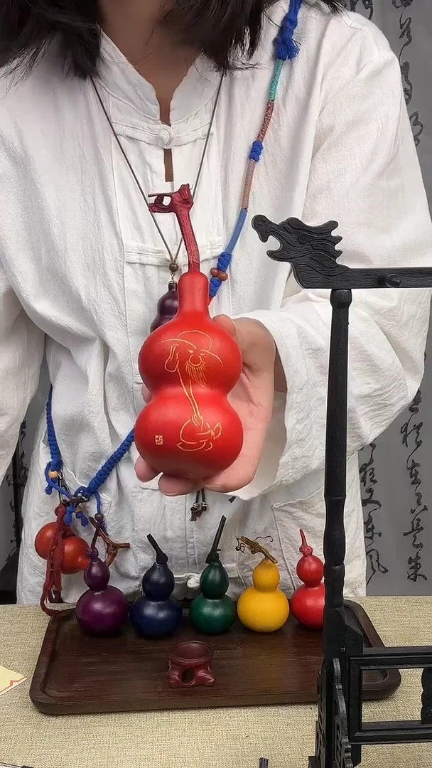大漆葫芦摆件---014