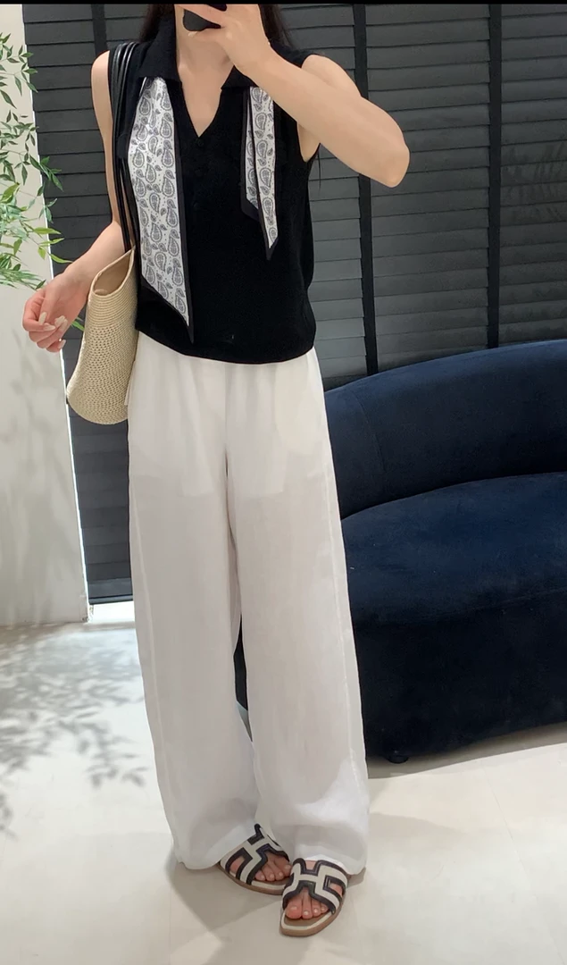 ⌜亚麻抖抖裤⌟ 100汉麻夏季新款直筒裤女士阔腿裤慵懒风休闲长裤