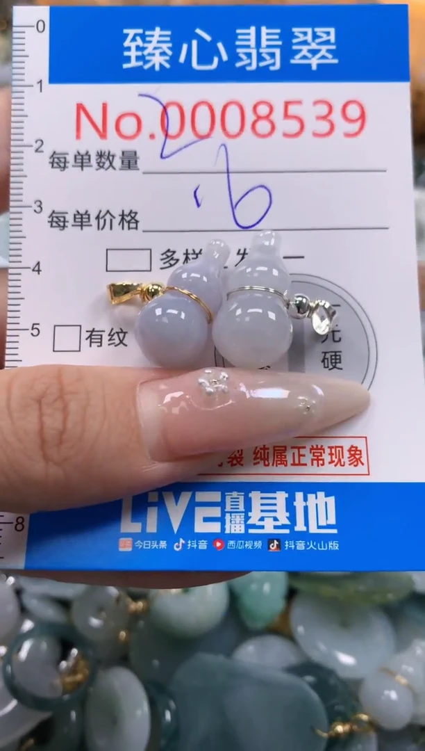 翡翠未镶嵌颈饰含绳0008539