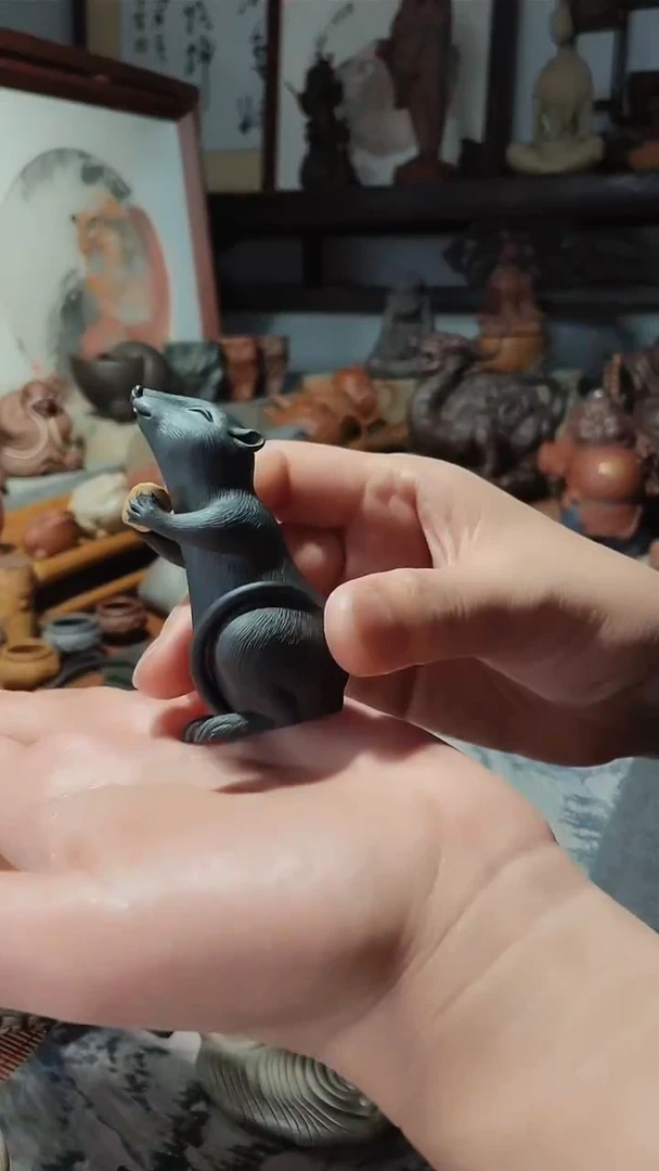 【闪购商品】紫砂茶宠紫砂茶宠把件摆件鼠