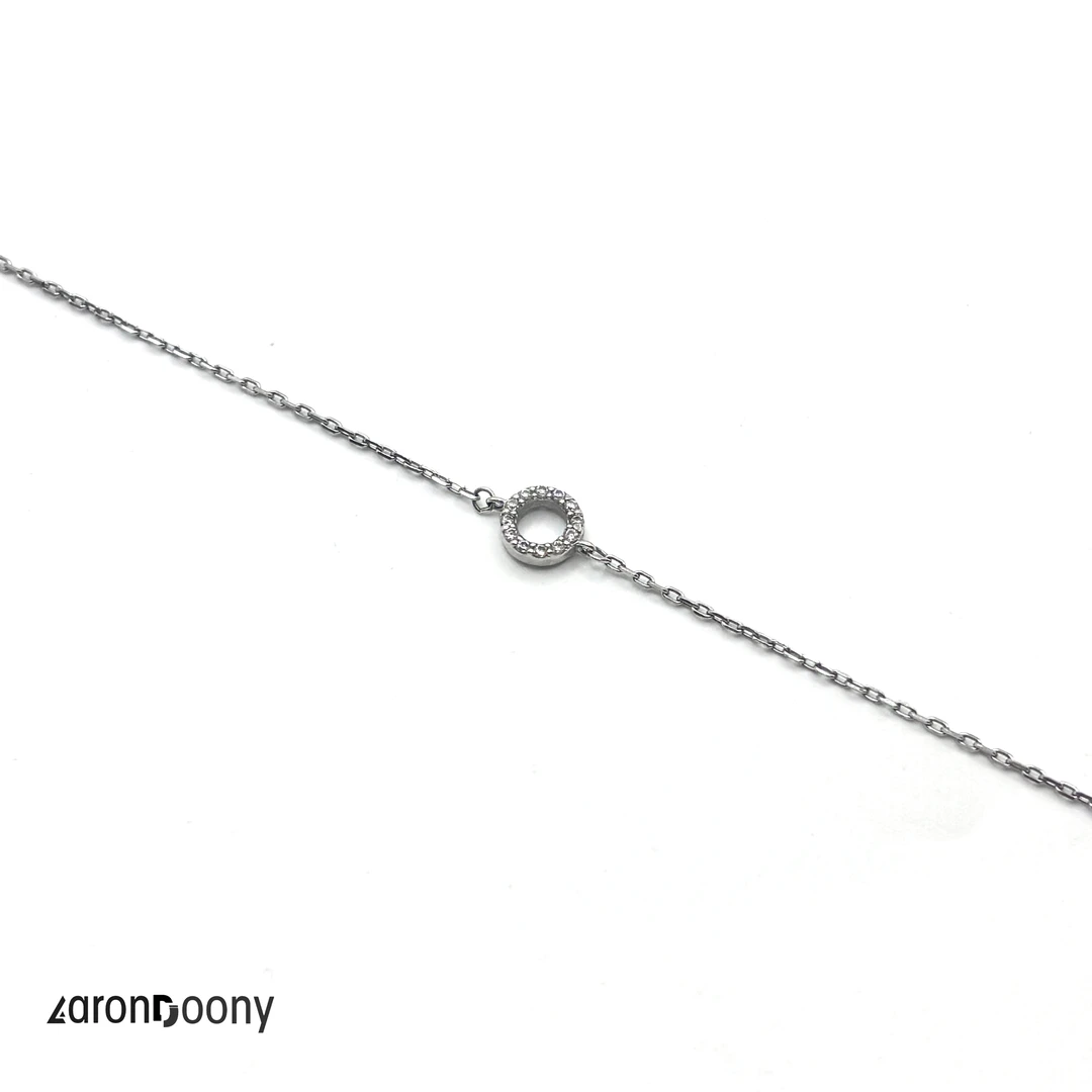925银合成锆石手链 S925银女士气质时尚圆圈手链B024