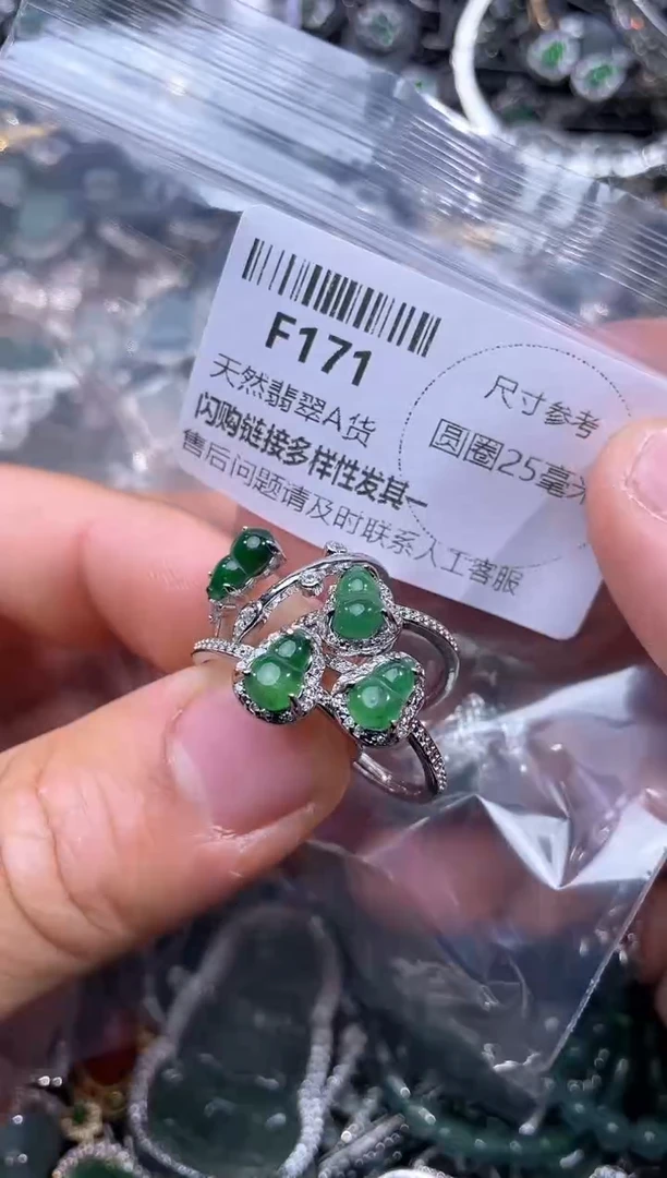 【闪购商品】翡翠颈饰未镶嵌F171戒指 多样性发其一