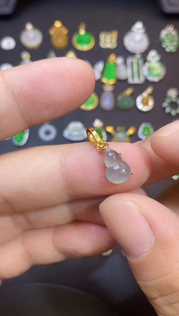 吊坠(不含链)银S925镶嵌翡翠1