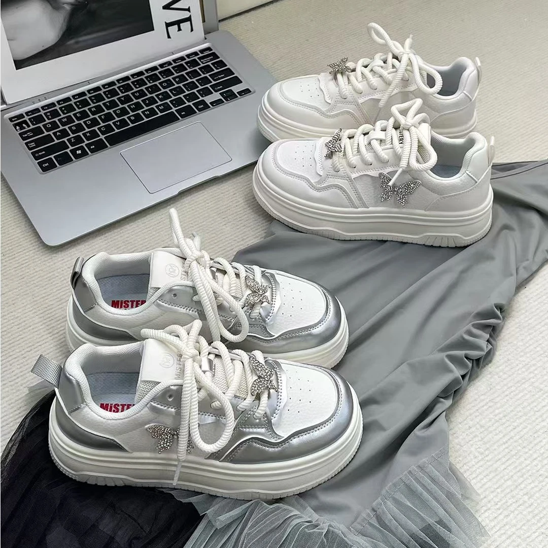 2024新款高货小白鞋百搭欧洲站厚底休闲板鞋女鞋 8806