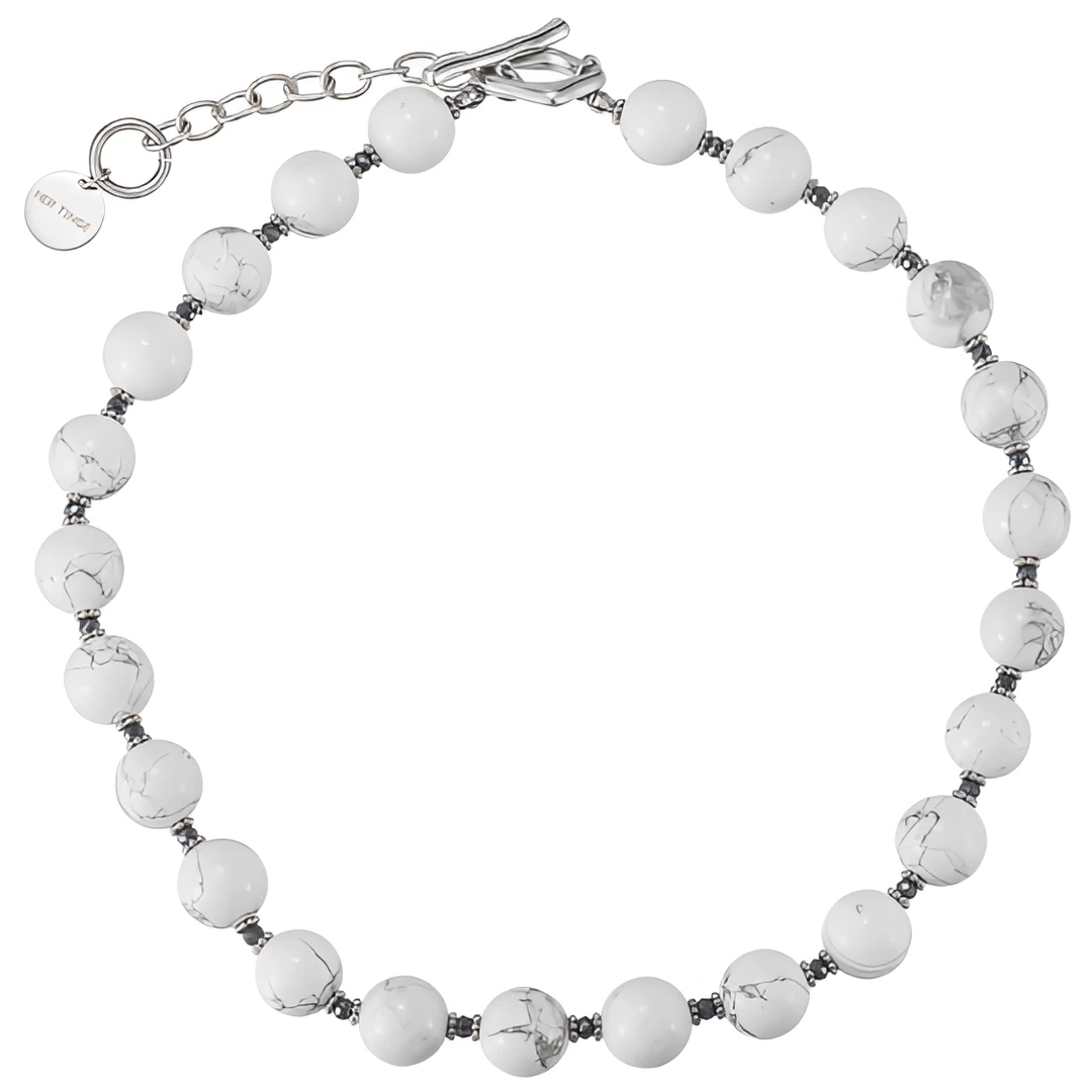 钛钢大理石项链 HER TINGE-新中式国风拼接 OT扣项链