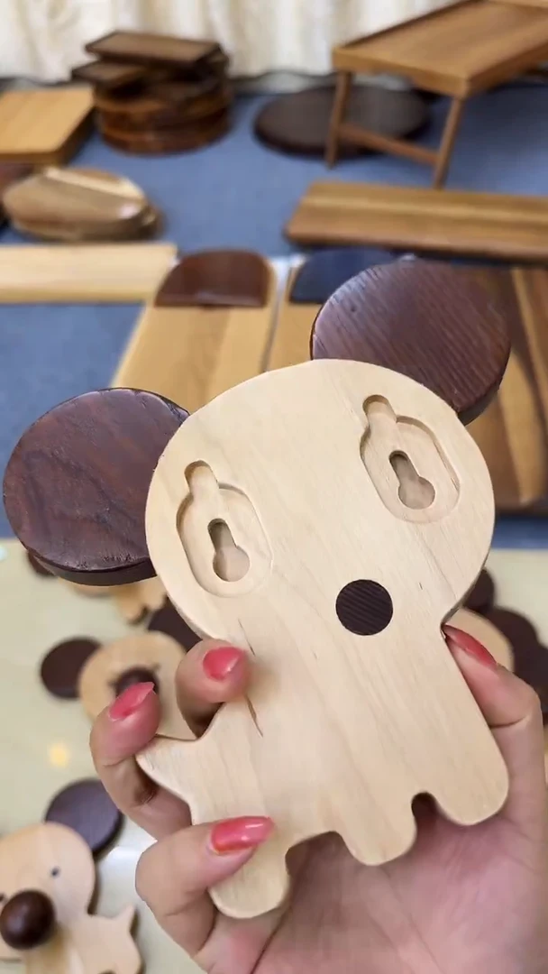 闪购木制品 卡通挂钩