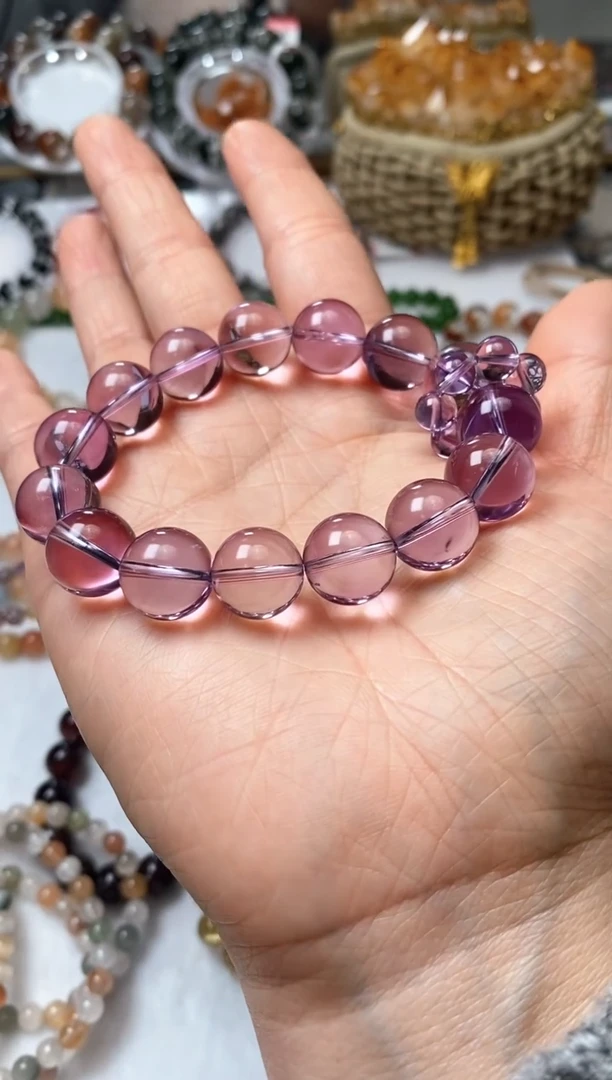 未镶嵌手链水晶玻利维亚紫水晶12.8