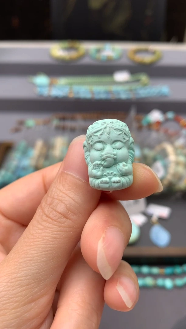 未镶嵌绿松石精工雕刻R281
