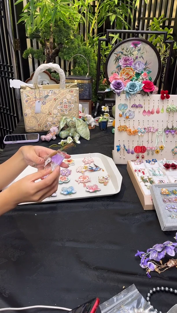织绣C****.非遗绒花手工饰品