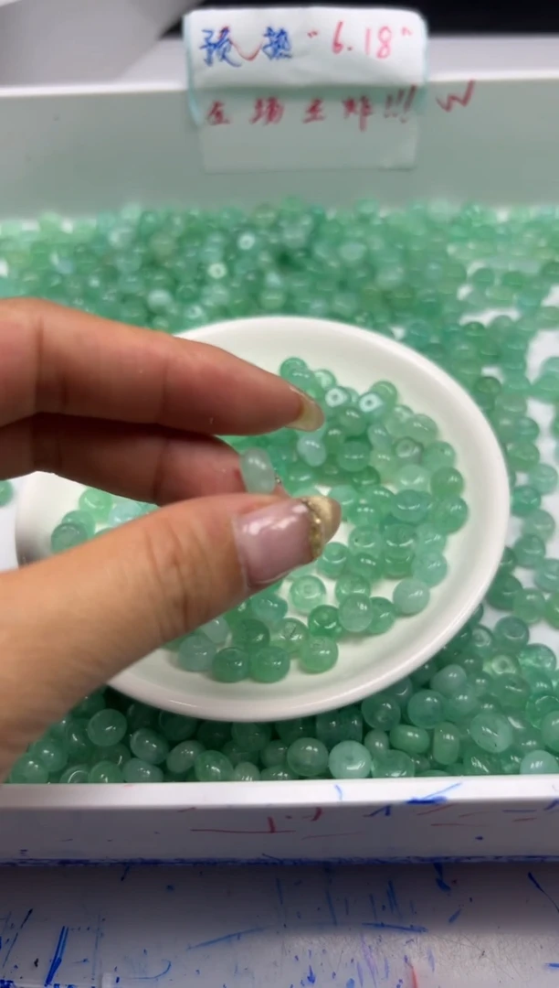 未镶嵌颈饰碧玺w2910绿碧玺算盘8*4mm*20颗