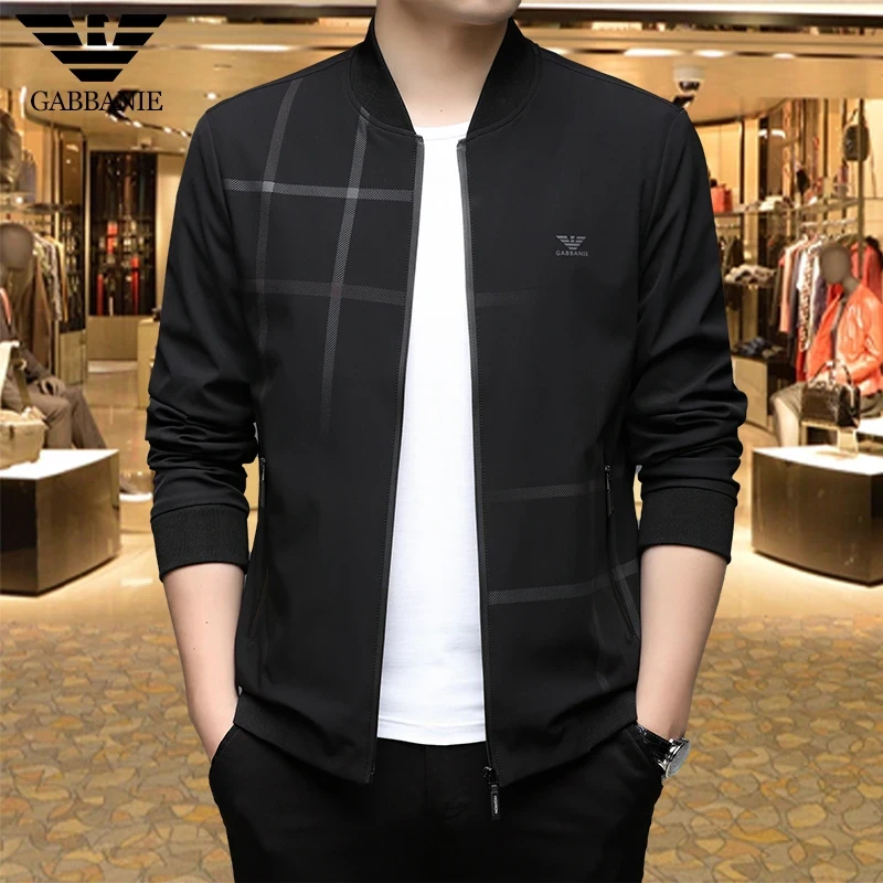 【意大利名牌】GABBANIE秋冬新款男士休闲夹克轻奢时尚百搭外套潮流