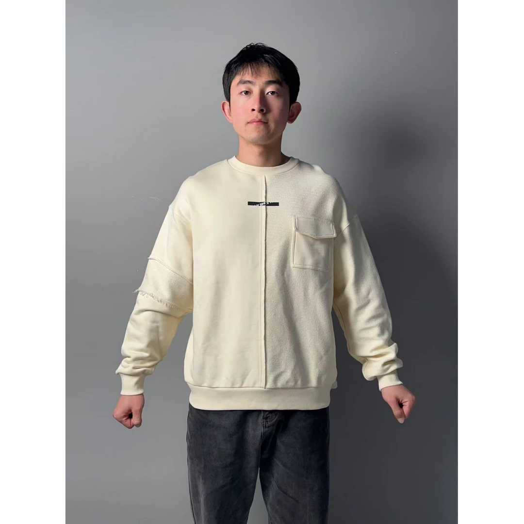 PONY中性长袖常规秋冬圆领卫衣春秋美式套头日系宽松14U2GS32OW