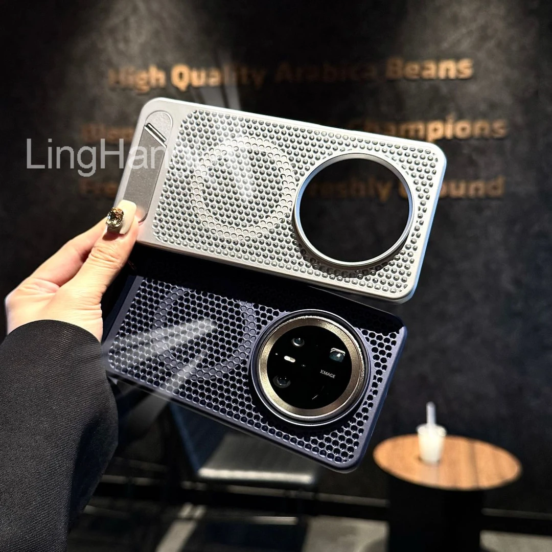 高品质蜂窝散热适用华为mate70手机壳新款磁吸70pro+隐形支架时尚