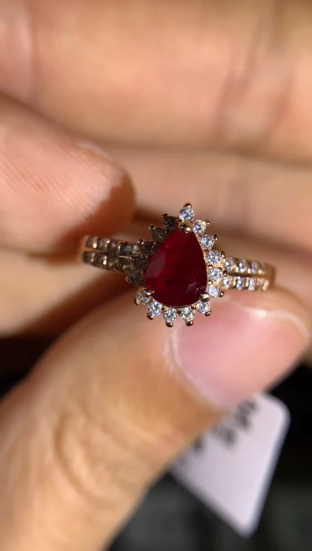 【闪购商品】红宝石戒指银S925镶嵌活口