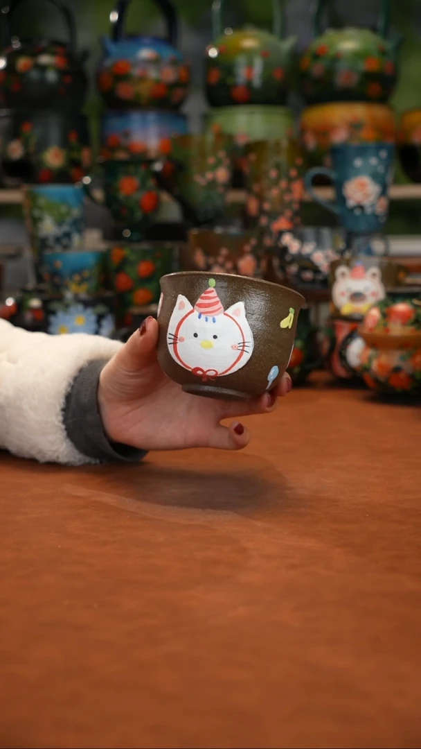 紫砂油画手绘釉下彩