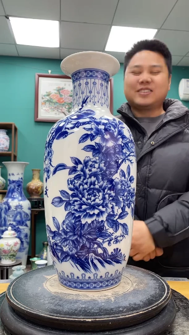 摆件青花富贵平安陶瓷摆