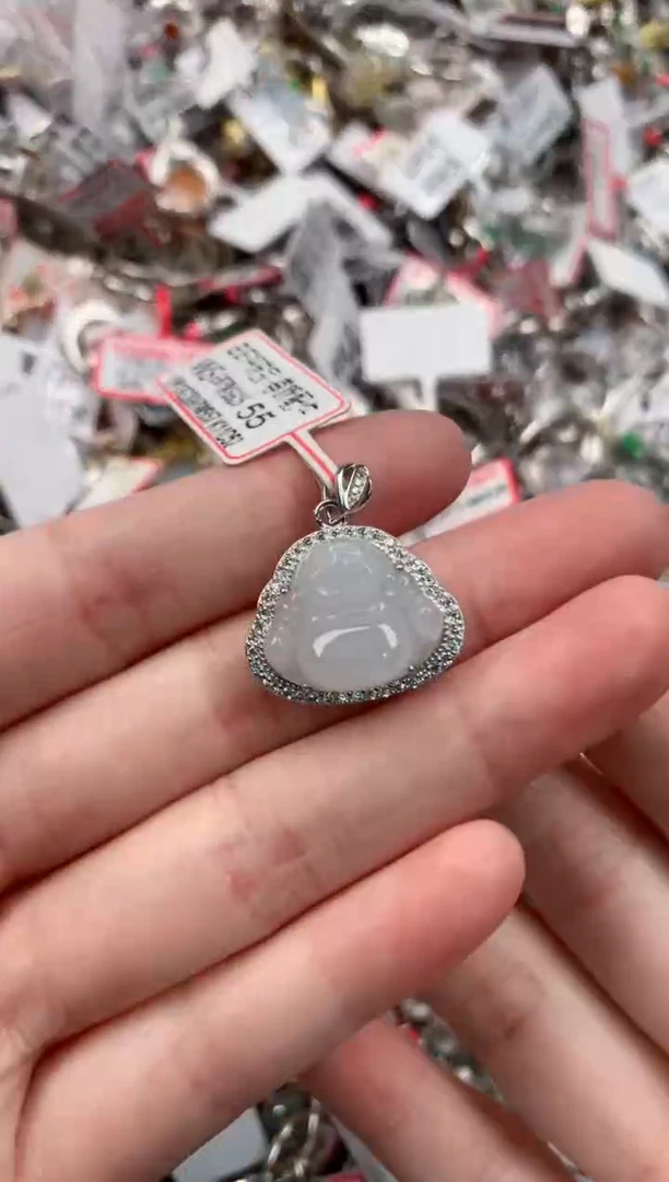 银S925镶嵌戒指翡翠555----2