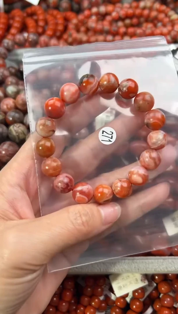 南红玛瑙手串未镶嵌11+