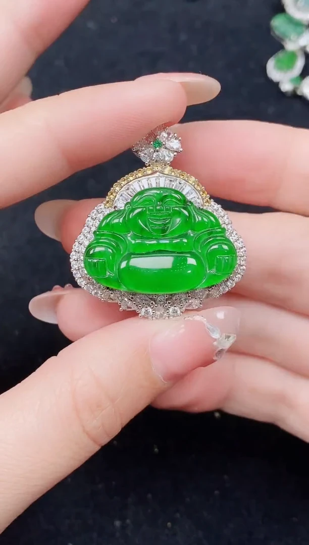 颈饰未镶嵌翡翠天然A货翡翠 保A保真