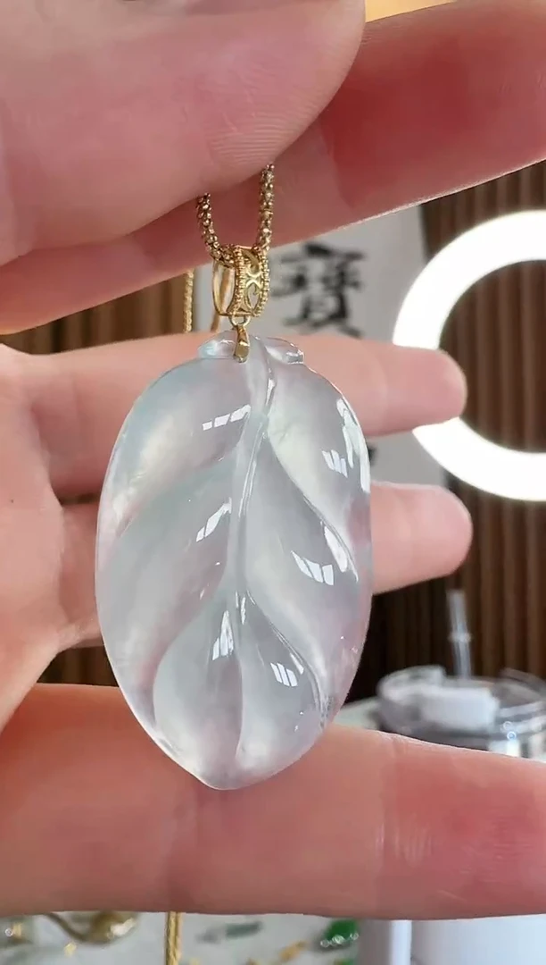翡翠18K金镶嵌吊坠(不含链)吊坠