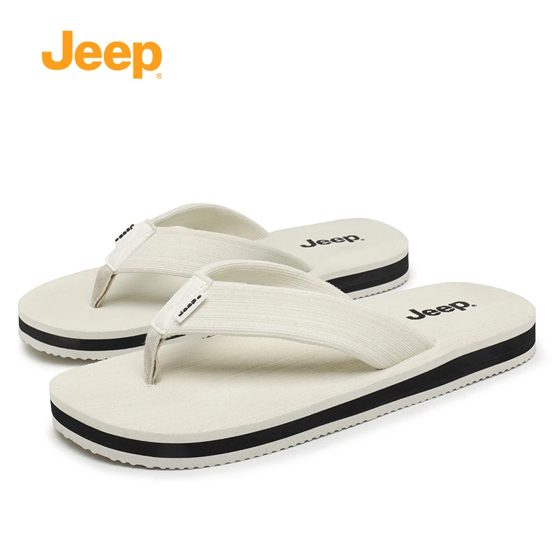JEEP/吉普夏季情侣款外穿轻便沙滩鞋时尚百搭舒适人字拖防滑拖鞋