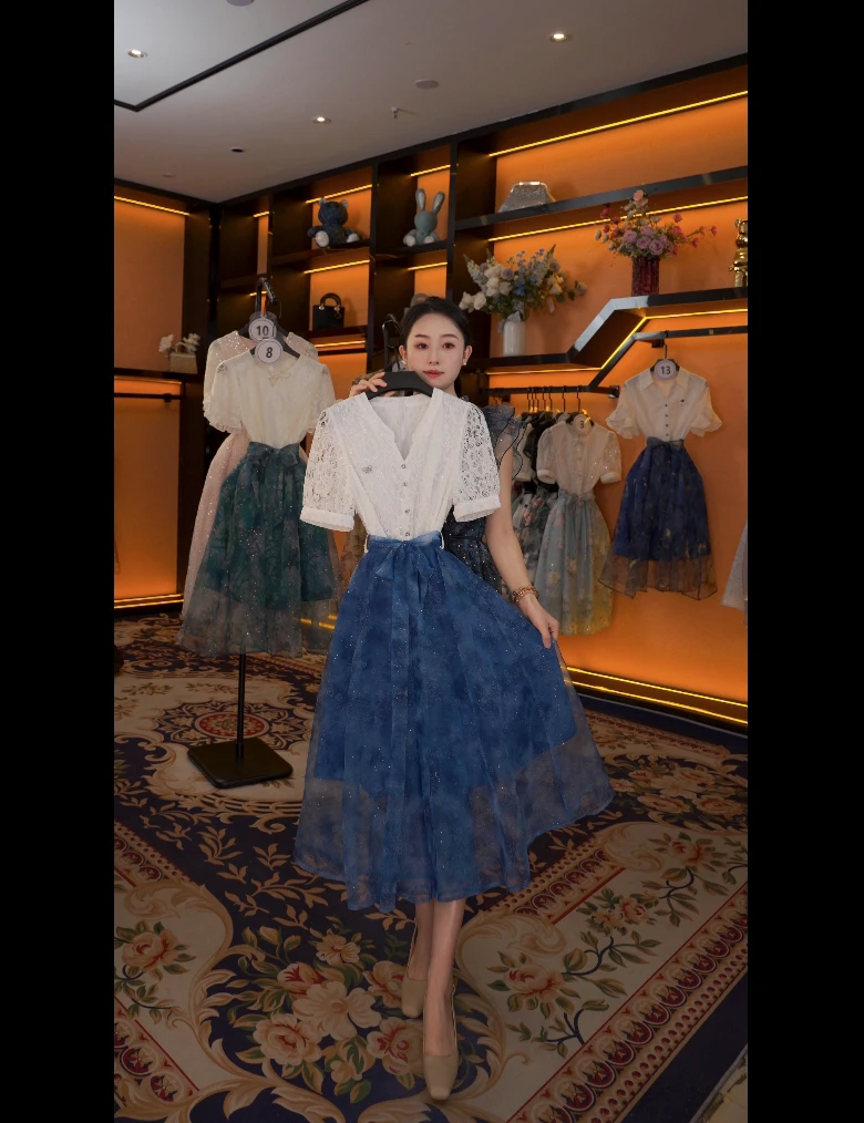 【M】夏季优雅百搭时尚显瘦气质连衣裙 GS-57029