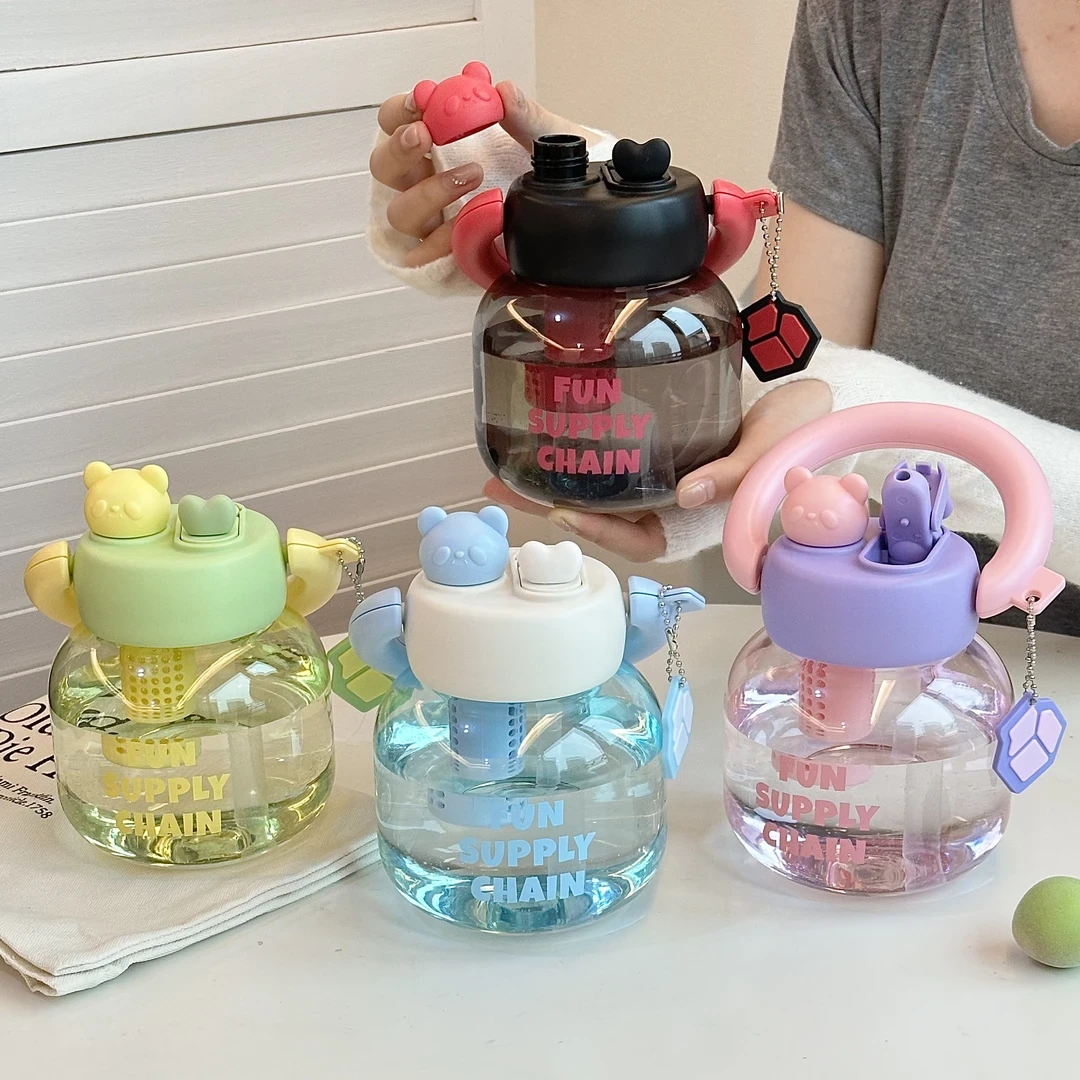 拎拎壶800ml高颜值大容量女生水壶手提吸管杯办公室水杯大肚杯