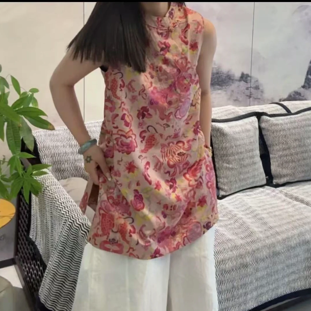 【七七原创】2夏季新式禅意慵懒国风年轻款改良唐装短袖衬衫女洋气