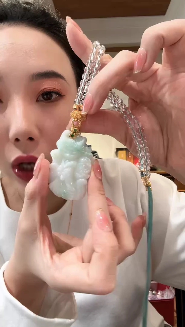 【闪购商品】翡翠颈饰银S925镶嵌国风