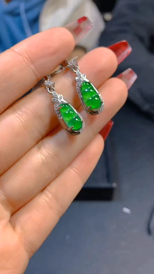 【闪购商品】翡翠耳饰未镶嵌0615631067多样性发一