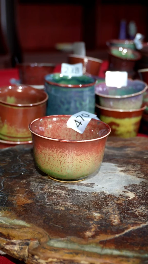 摆件精品窑变钧瓷茶器