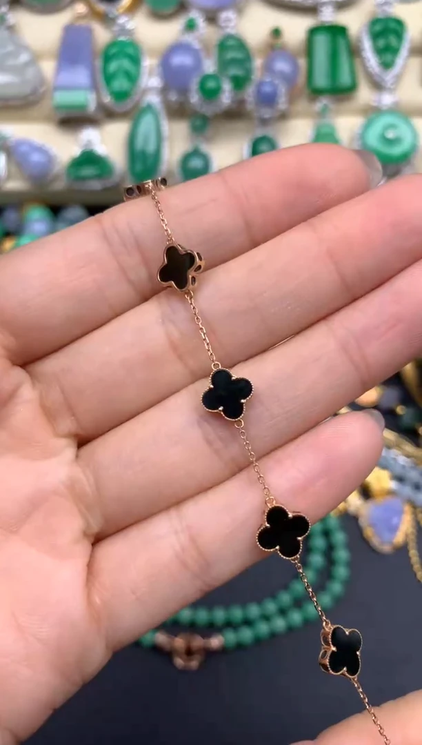 【闪购商品】翡翠手串18K金镶嵌306-中国好珍宝