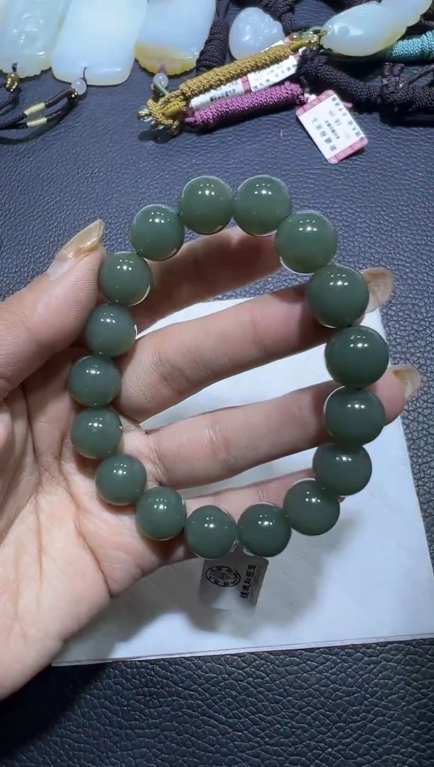 未镶嵌手链和田玉且末蓝手串（产地直发）