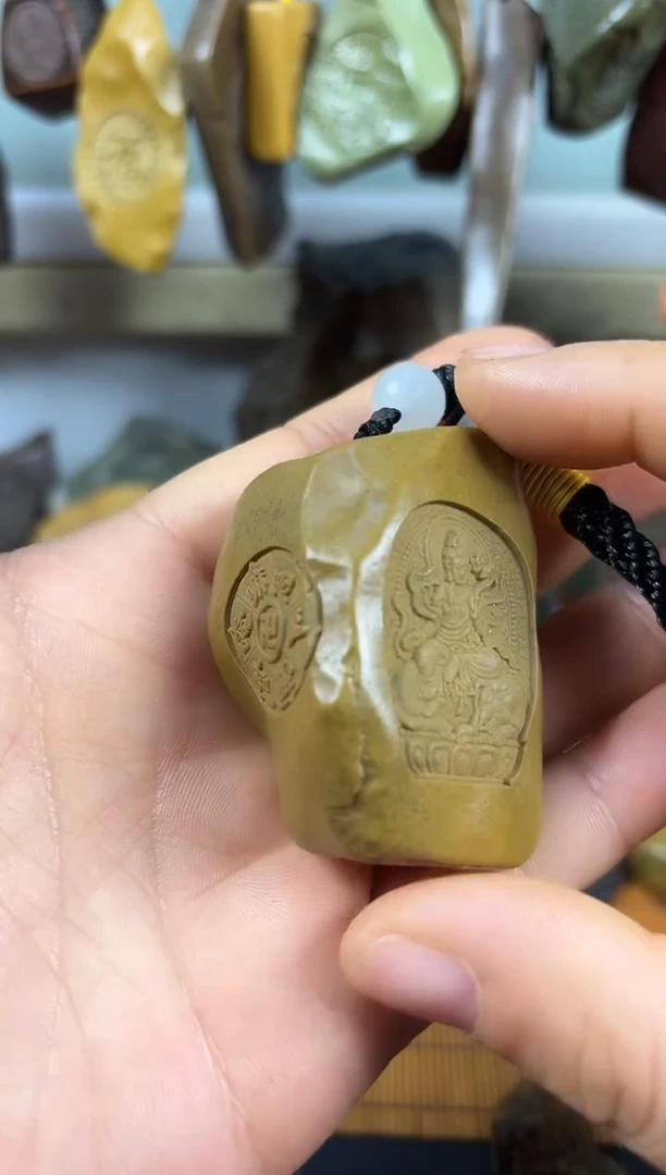 原石雕刻   默认打孔穿绳59