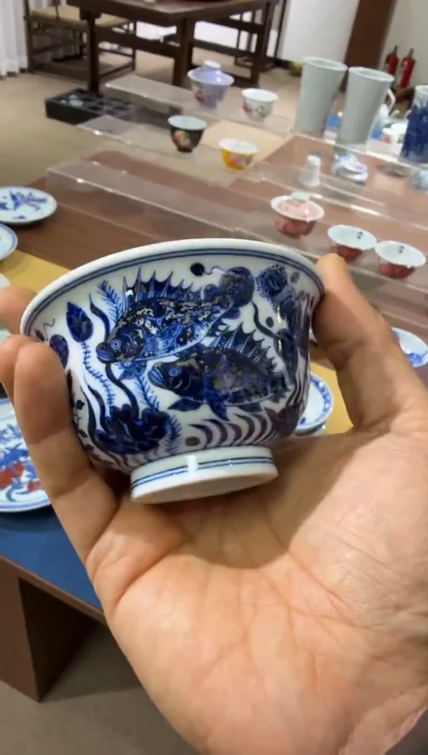 39-5鳜鱼压手杯（佩古斋）