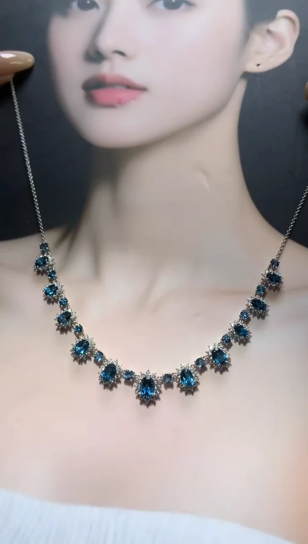 颈饰银S925镶嵌托帕石【宝石世家严选】