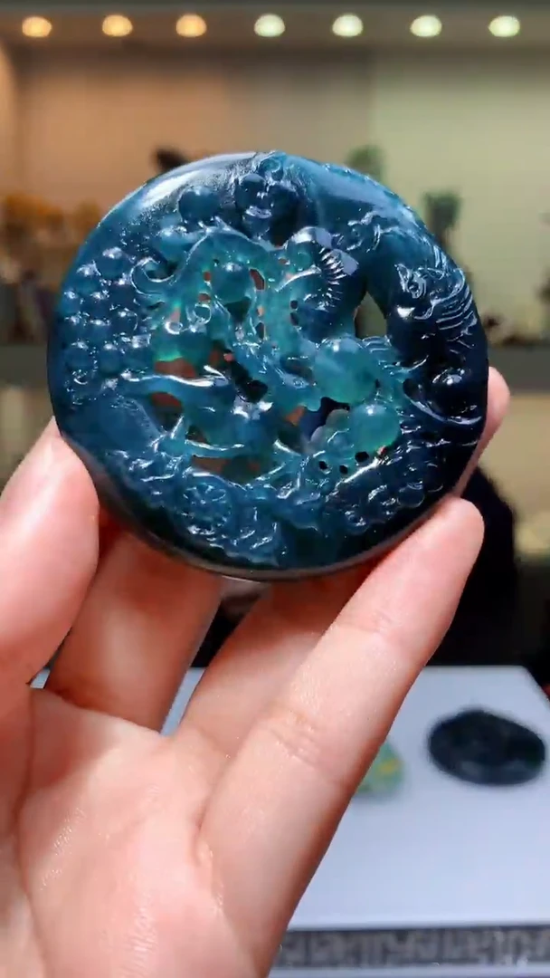 未镶嵌定制翡翠8009hm-毛货挂件57